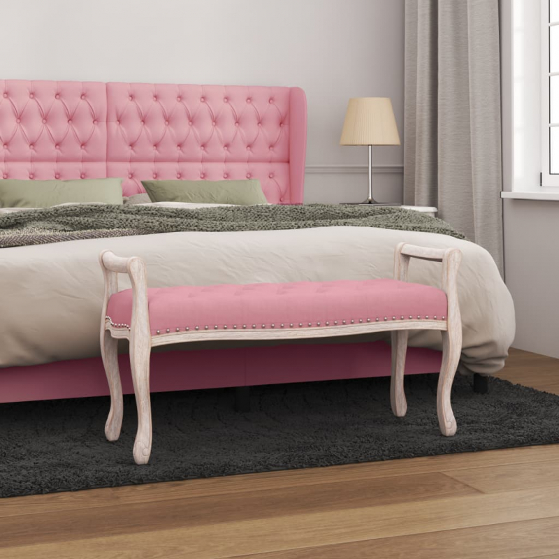 Sitzbank Rosa 110x45x60 cm Samt