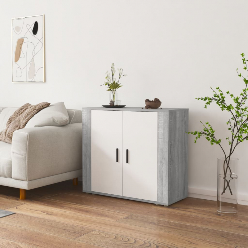 Sideboard Grau Sonoma 80x33x70 cm Holzwerkstoff