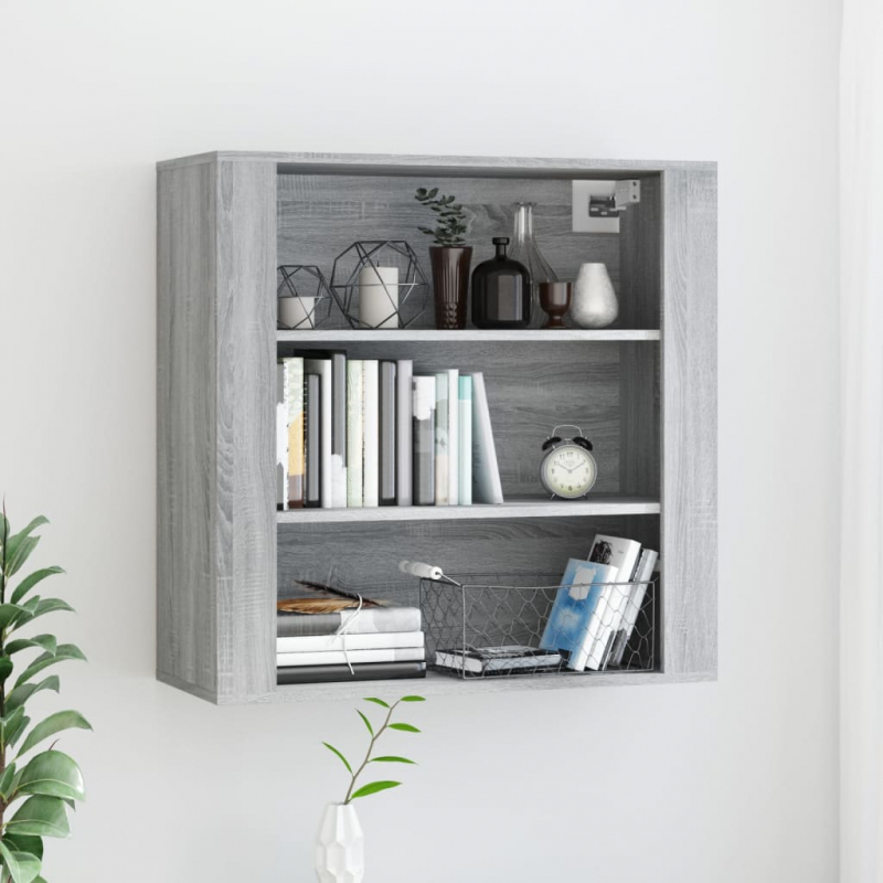 Wandschrank Grau Sonoma 80x33x80 cm Holzwerkstoff