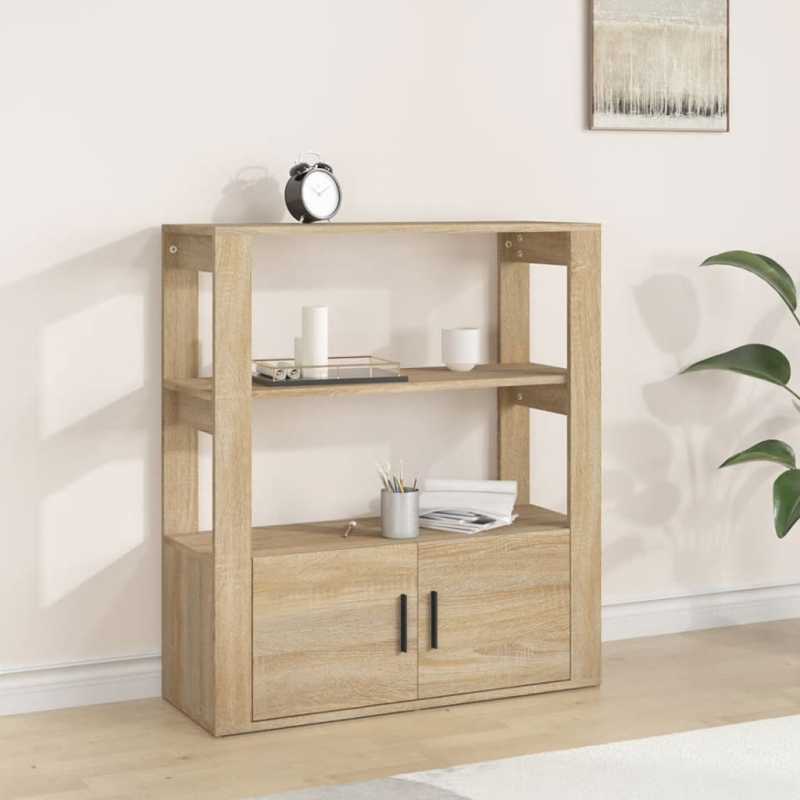 Sideboard Sonoma-Eiche 80x30x90 cm Holzwerkstoff