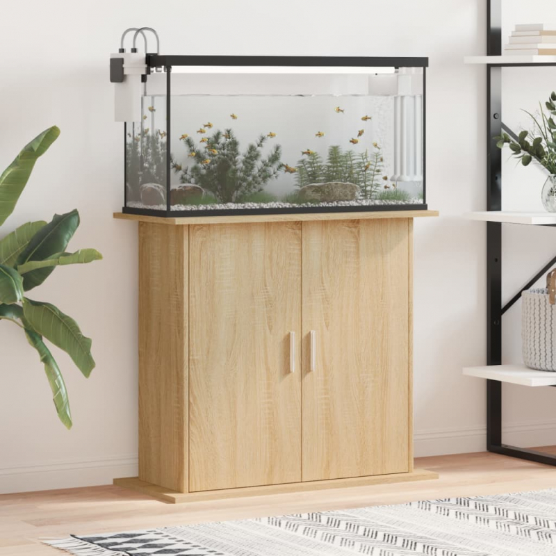 Aquariumständer Sonoma-Eiche 81x36x73 cm Holzwerkstoff