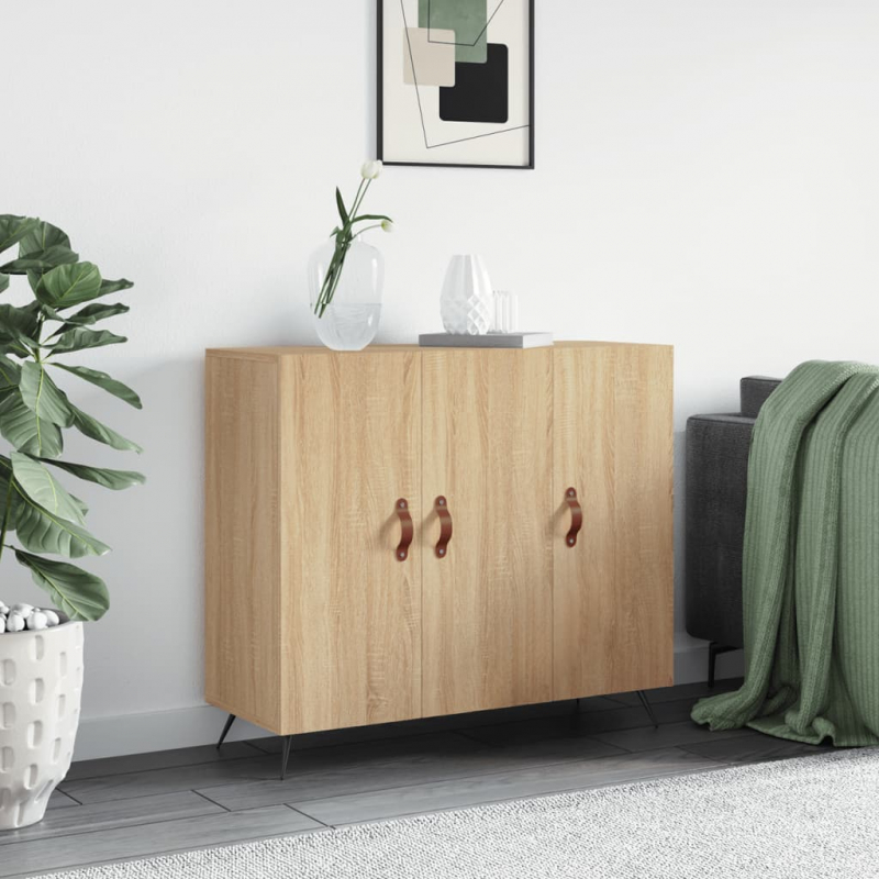 Sideboard Sonoma-Eiche 90x34x80 cm Holzwerkstoff