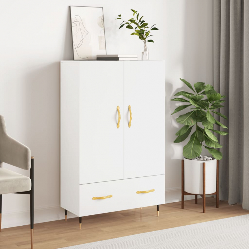 Highboard Weiß 69,5x31x115 cm Holzwerkstoff