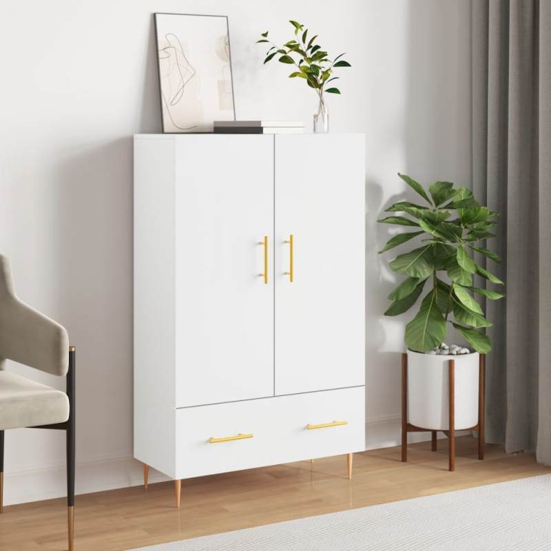 Highboard Weiß 69,5x31x115 cm Holzwerkstoff