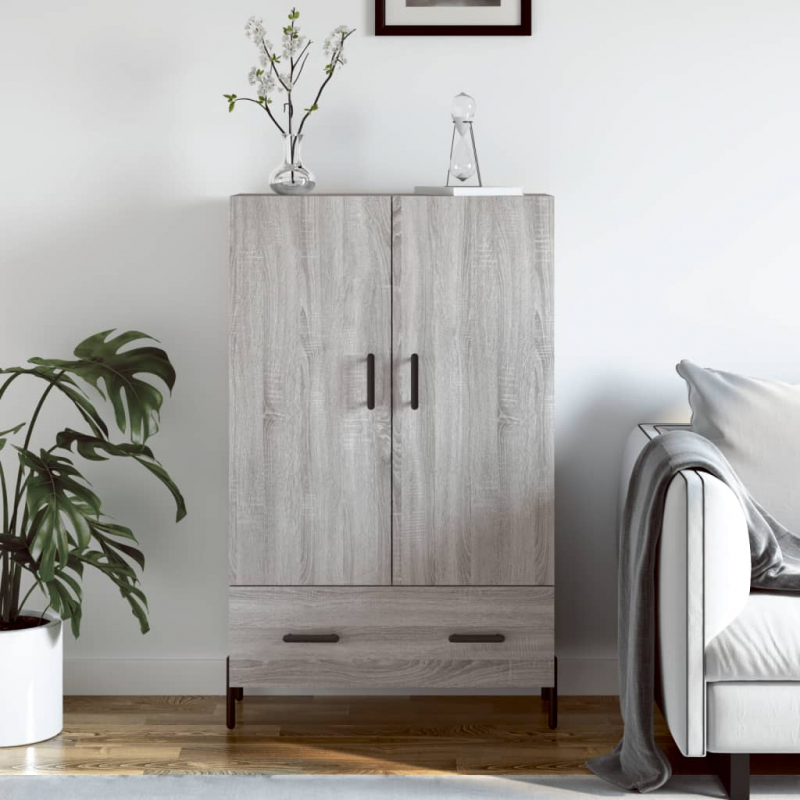 Highboard Grau Sonoma 69,5x31x115 cm Holzwerkstoff