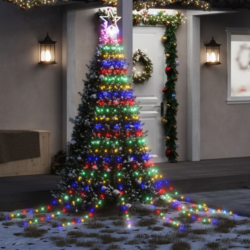 Weihnachtsbaum-Beleuchtung 320 LEDs Mehrfarbig 375 cm