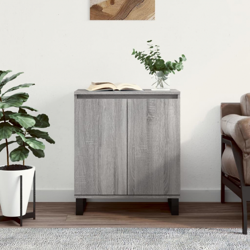 Sideboard Grau Sonoma 60x35x70 cm Holzwerkstoff