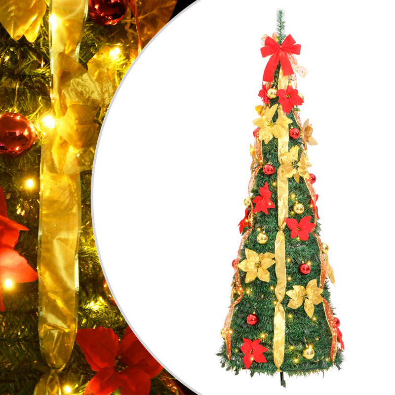 Pop-Up-Weihnachtsbaum Künstlich 150 LEDs Grün 180 cm