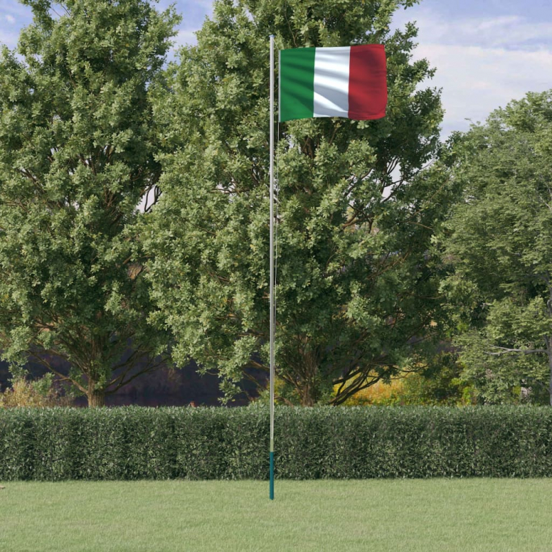 Flagge Italiens mit Mast 6,23 m Aluminium