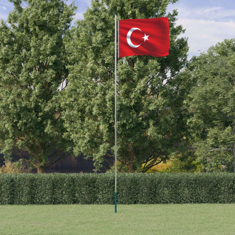 Flagge der Türkei mit Mast 6,23 m Aluminium