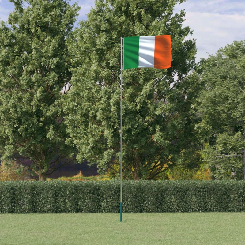 Flagge Irlands mit Mast 5,55 m Aluminium