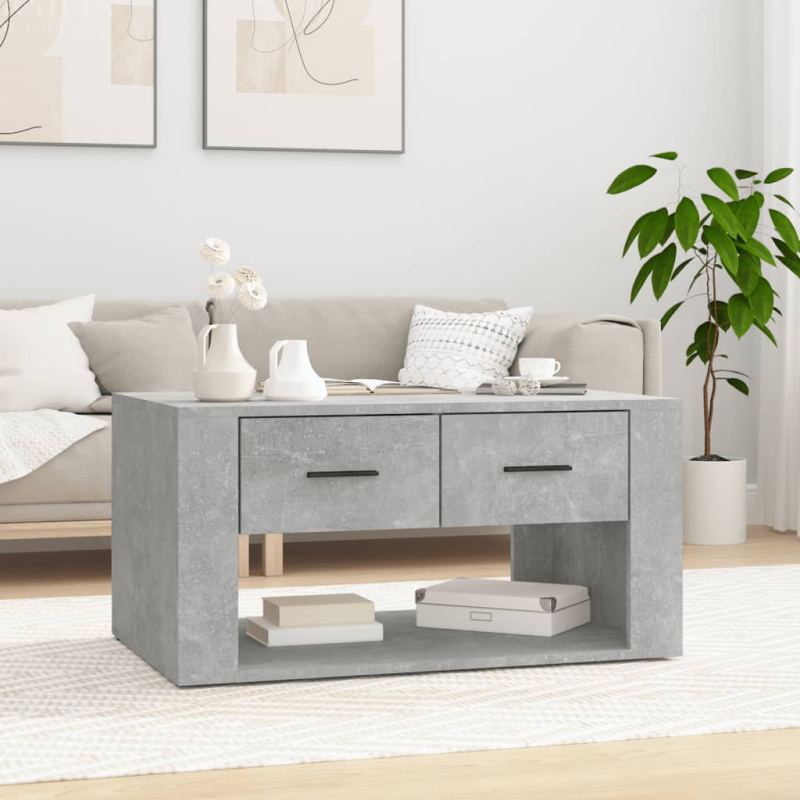 Couchtisch Betongrau 80x50x40 cm Holzwerkstoff