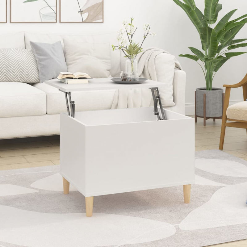 Couchtisch Weiß 60x44,5x45 cm Holzwerkstoff