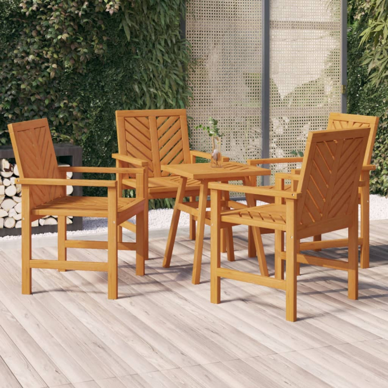 Garten-Essstühle 3 Stk. Massivholz Akazie