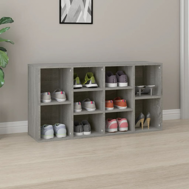 Schuhbank Grau Sonoma 103x30x54,5 cm Holzwerkstoff