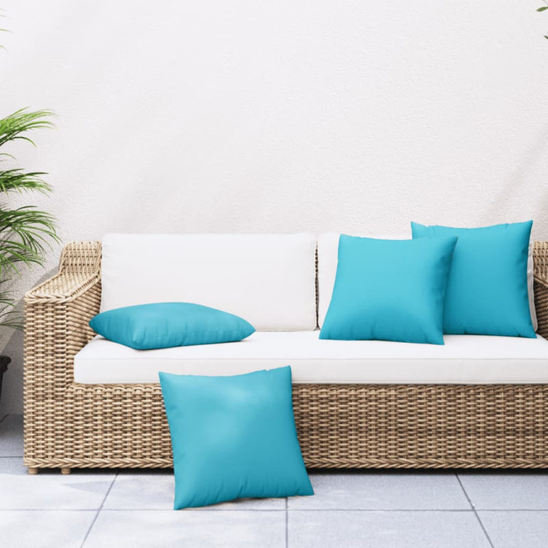 Zierkissen 4 Stk. Türkis 60x60 cm Stoff