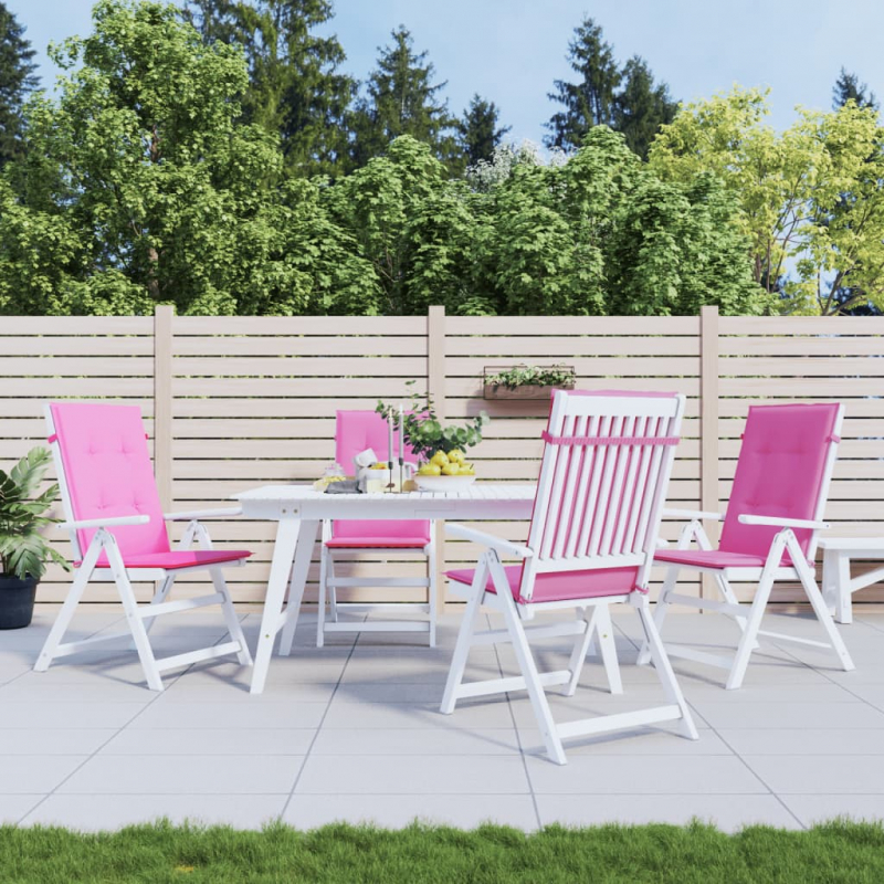 Hochlehner-Auflagen 4 Stk. Rosa Stoff
