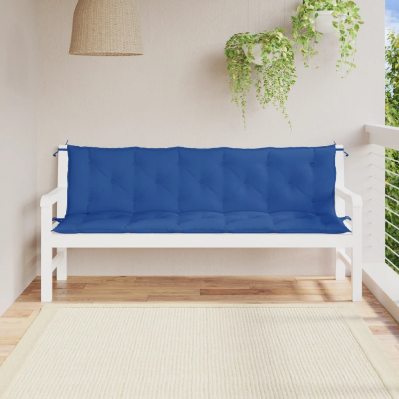 Gartenbank-Auflagen 2 Stk. Blau 180x50x7 cm Oxford-Gewebe