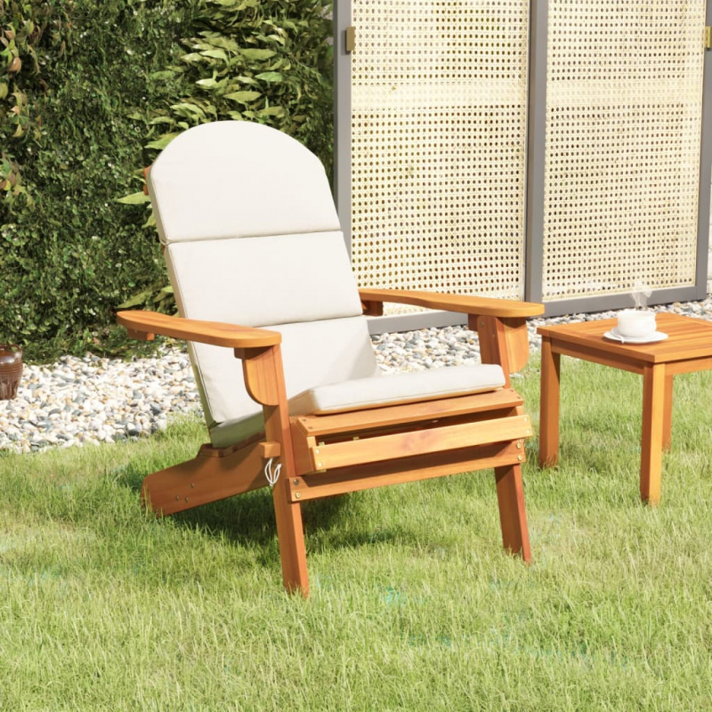 Adirondack-Gartenstuhl mit Kissen Massivholz Akazie