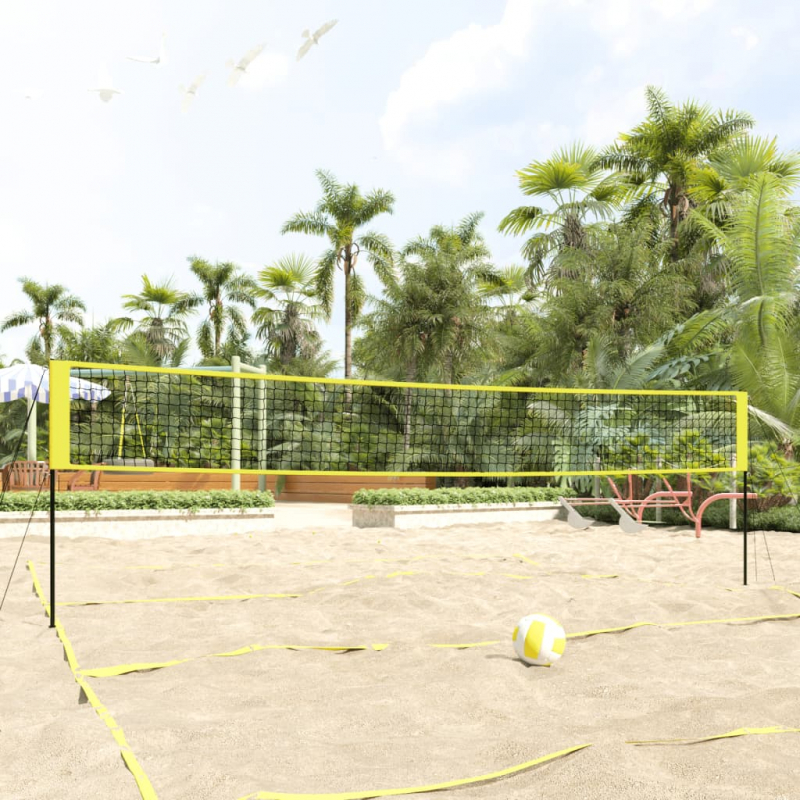 Volleyballnetz Gelb und Schwarz 823x244 cm PE-Gewebe