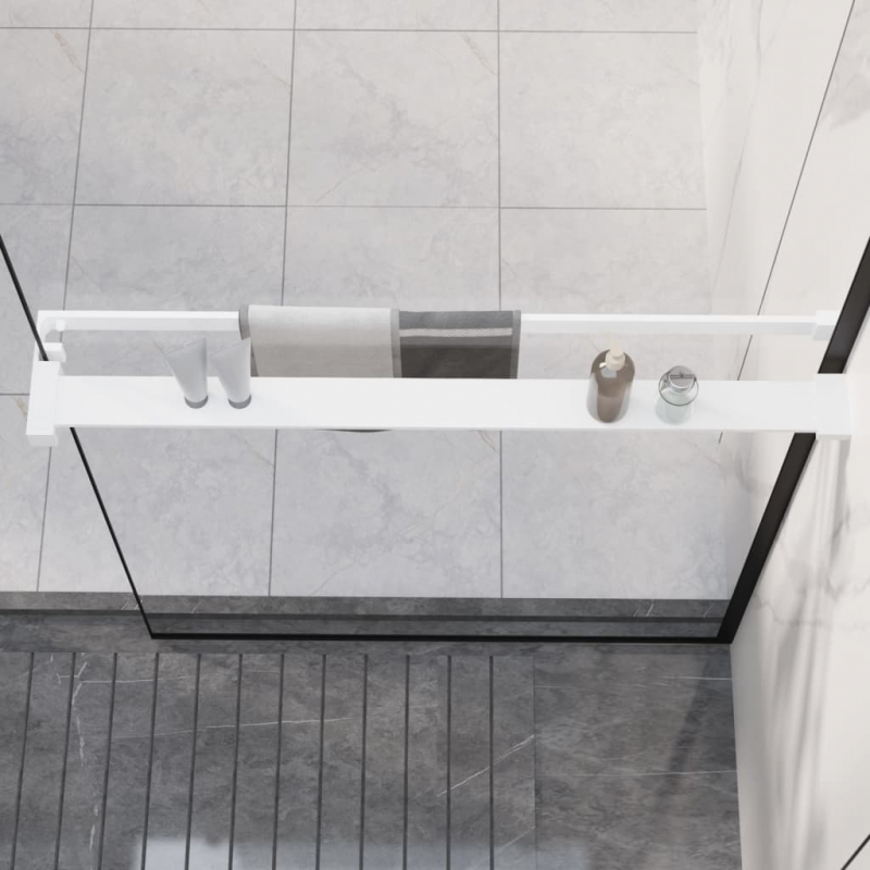 Duschablage für Begehbare Dusche Weiß 80 cm Aluminium