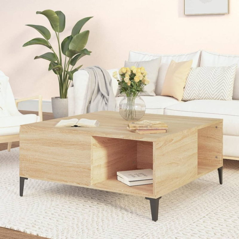 Couchtisch Sonoma-Eiche 80x80x36,5 cm Holzwerkstoff