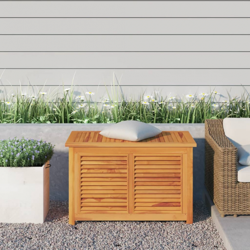 Gartenbox mit Beutel 90x50x58 cm Massivholz Teak