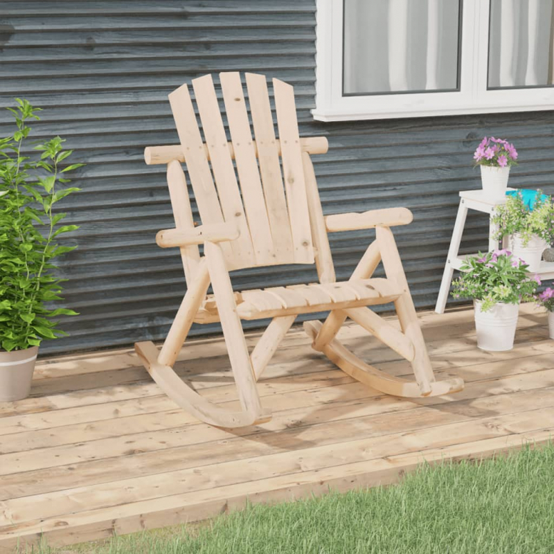 Garten-Schaukelstuhl 69x96x101 cm Massivholz Fichte