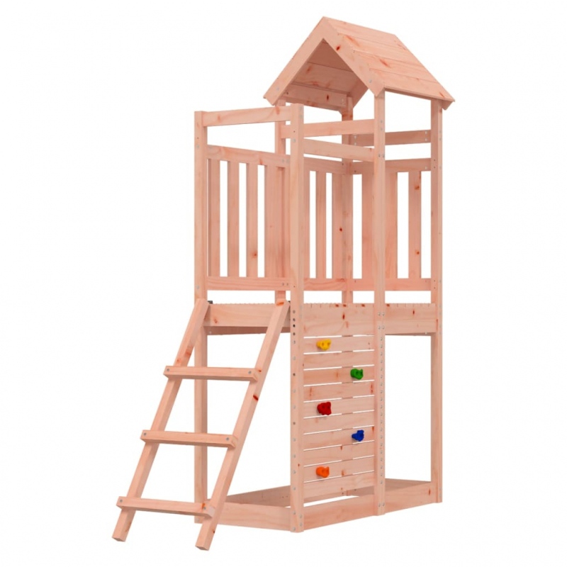 Spielturm mit Leiter Kletterwand Massivholz Douglasie