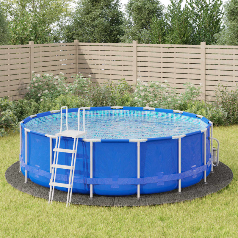 Pool-Bodentuch Hellgrau Ø500 cm Polyester Geotextil
