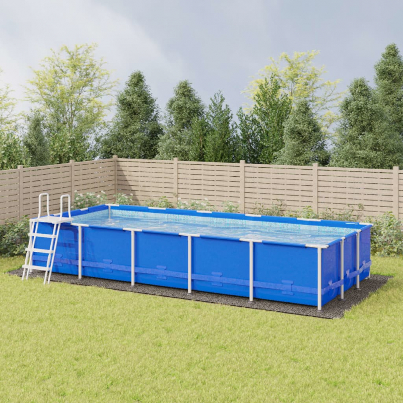 Pool-Bodentuch Hellgrau 999x500 cm Polyester Geotextil