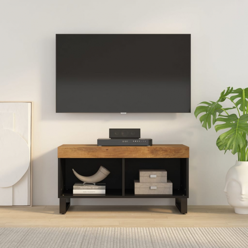 TV-Schrank 85x33x43,5 cm Massivholz Mango