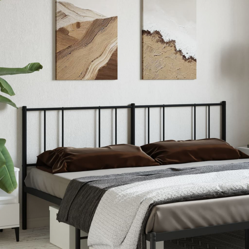 Kopfteil Metall Schwarz 193 cm