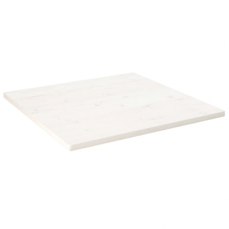 Tischplatte Weiß 90x90x2,5 cm Massivholz Kiefer Quadratisch