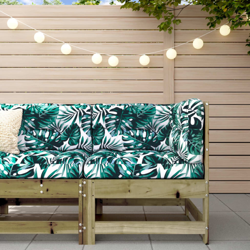 Ecksofa mit Kissen Kiefernholz Imprägniert