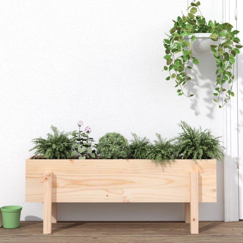 Hochbeet 101x30x38 cm Massivholz Kiefer