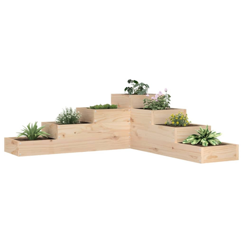 Pflanzentreppe 4 Stufen 106x104,5x36 cm Massivholz Kiefer