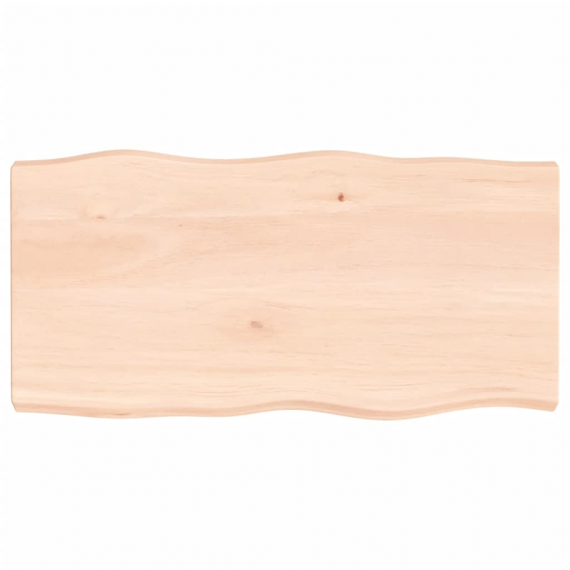 Schreibtischplatte 100x50x6 cm Massivholz Eiche Unbehandelt