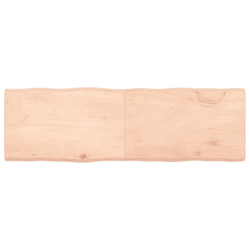Tischplatte 160x50x(2-6) cm Massivholz Unbehandelt Baumkante