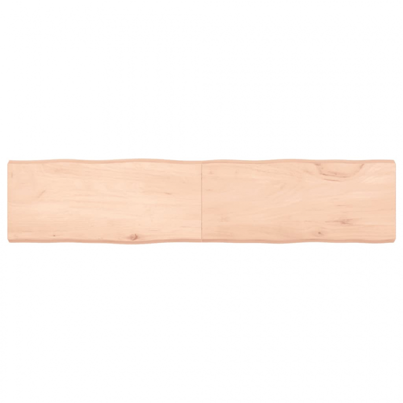 Tischplatte 180x40x(2-6) cm Massivholz Unbehandelt Baumkante