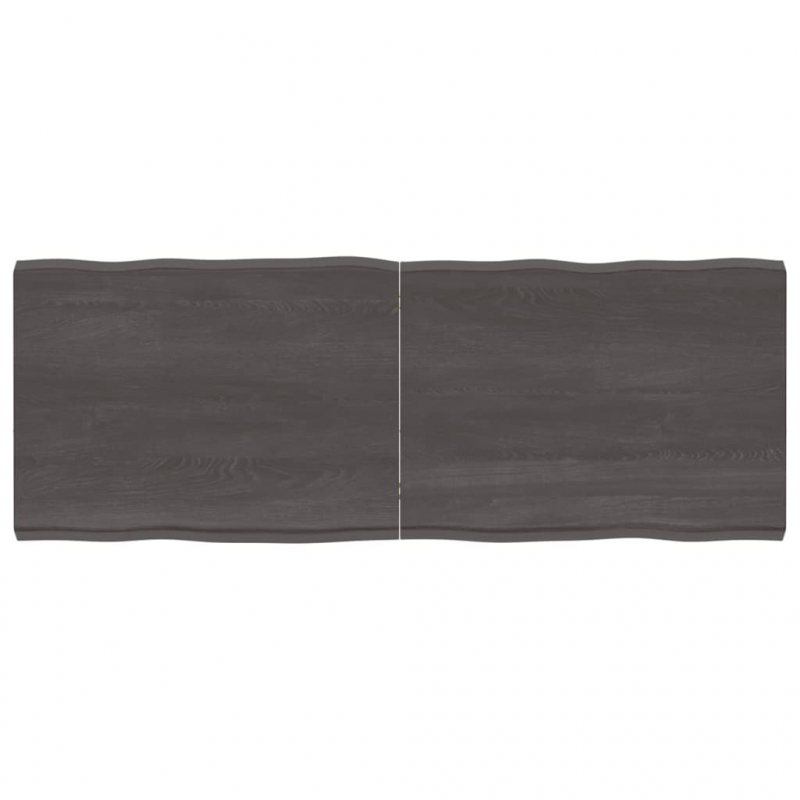 Tischplatte 160x60x(2-6) cm Massivholz Behandelt Baumkante