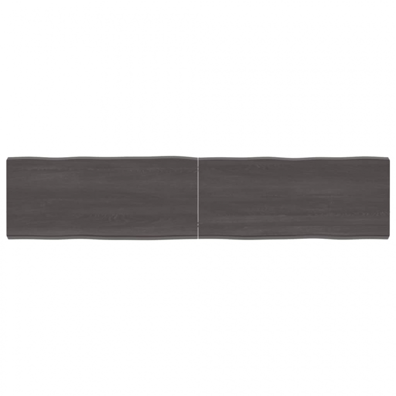Tischplatte 180x40x(2-6) cm Massivholz Behandelt Baumkante