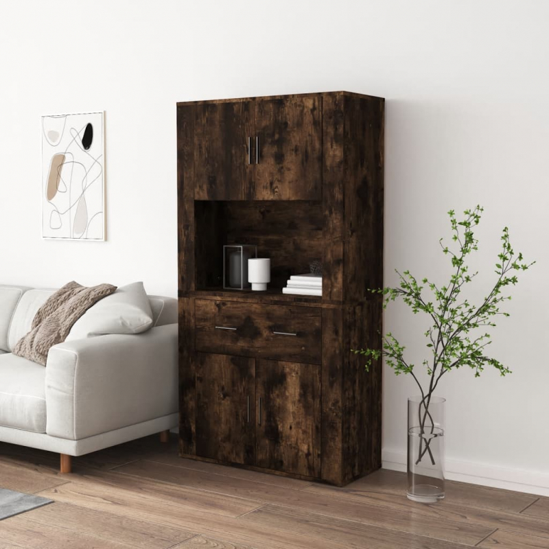 Highboard Räuchereiche Holzwerkstoff