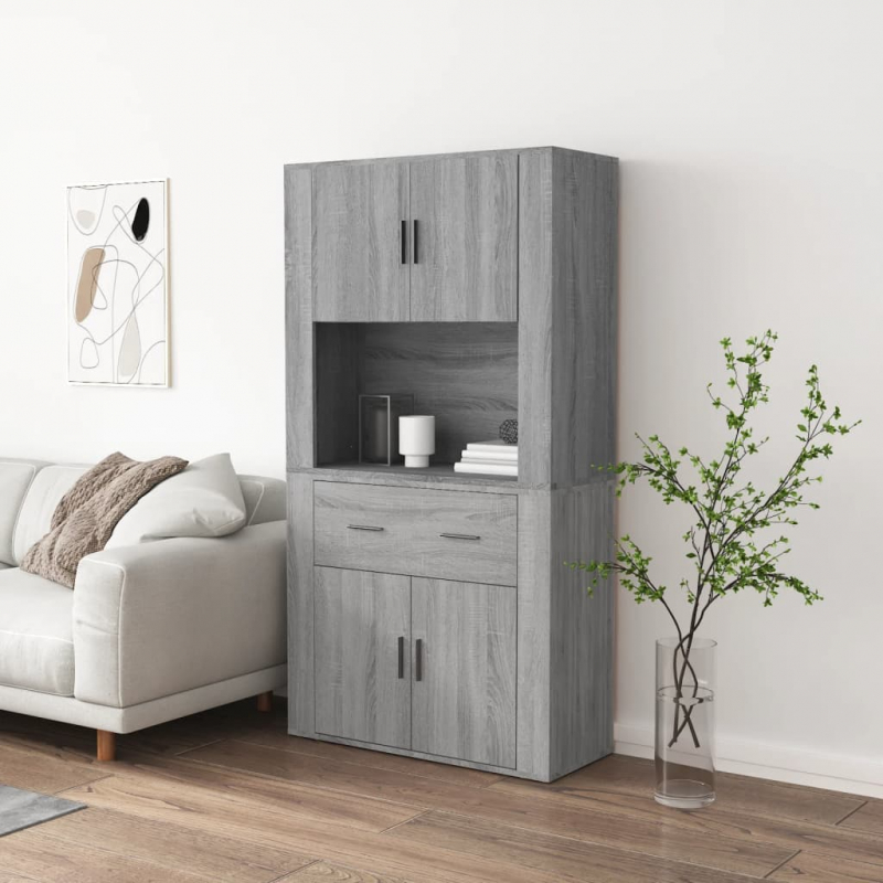 Highboard Grau Sonoma Holzwerkstoff