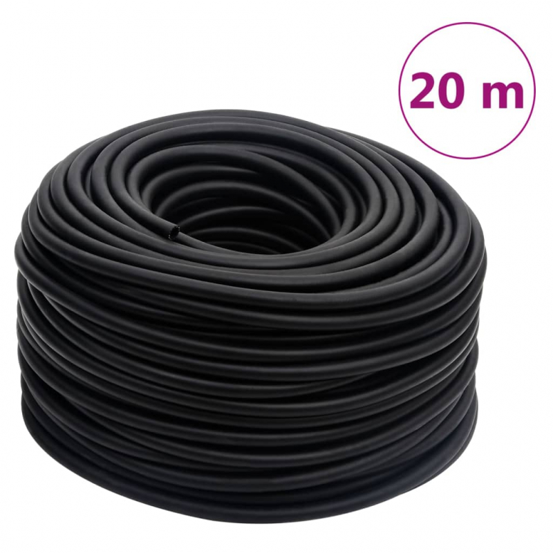 Hybrid-Luftschlauch Schwarz 0,6 20 m Gummi und PVC