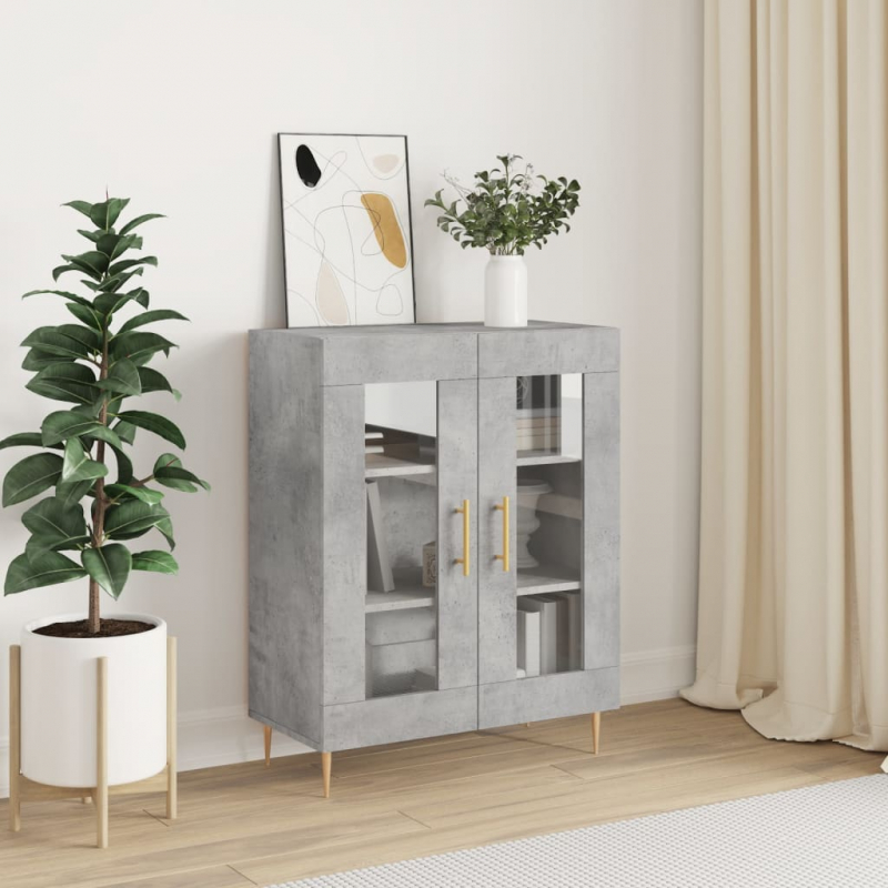 Sideboard Betongrau 69,5x34x90 cm Holzwerkstoff