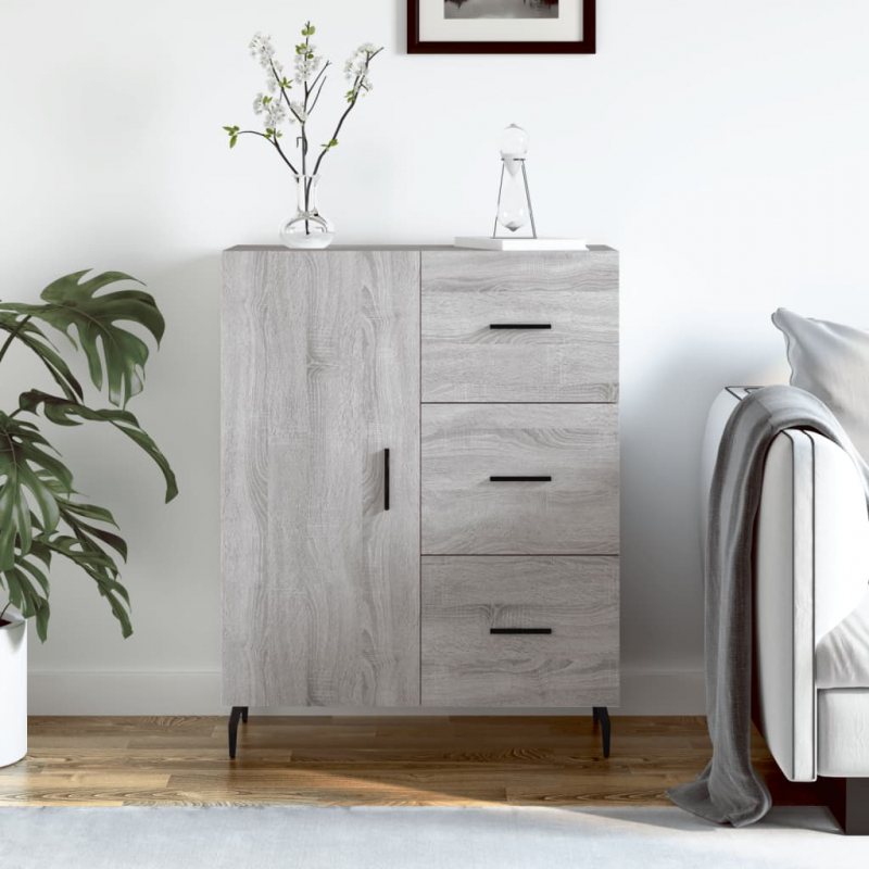 Sideboard Grau Sonoma 69,5x34x90 cm Holzwerkstoff