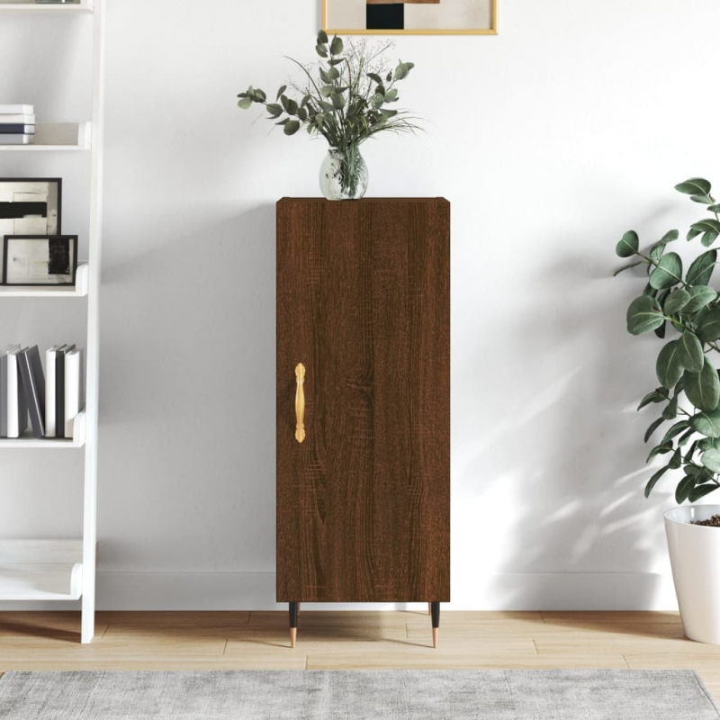 Sideboard Braun Eichen-Optik 34,5x34x90 cm Holzwerkstoff