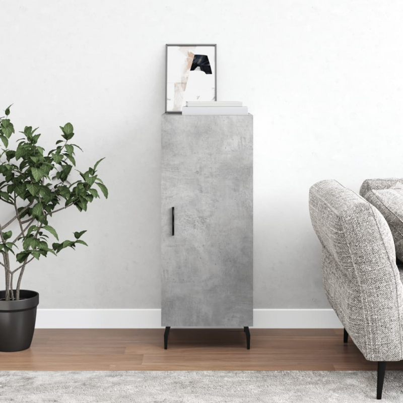 Sideboard Betongrau 34,5x34x90 cm Holzwerkstoff