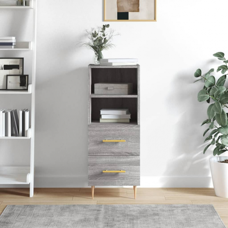 Sideboard Grau Sonoma 34,5x34x90 cm Holzwerkstoff